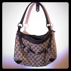100% Authentic Gucci Monogram Hobo